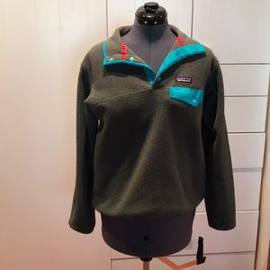 Grey and blue Patagonia Pullover